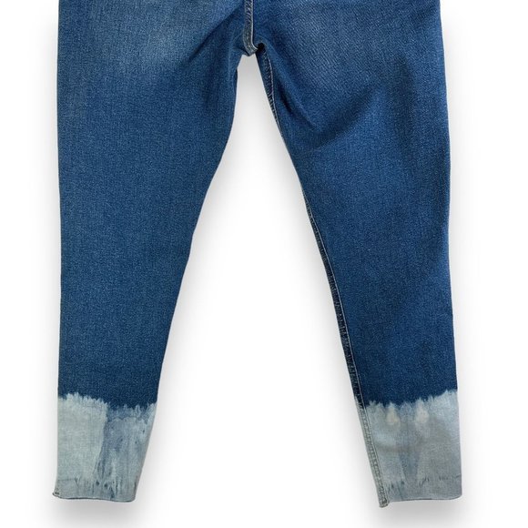 Topshop Womens Jeans 34x30 Acid Wash Dip Moto Jamie High Waist Ankle Grazer NEW - Picture 10 of 14